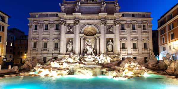 tour roma di notte fontana di trevi tour realtà virtuale ancient and recent