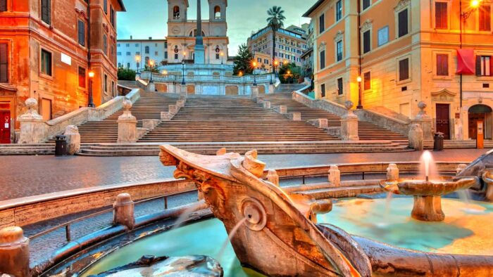 piazza di spagna tour di roma di notte tour realtà virtuale ancient and recent