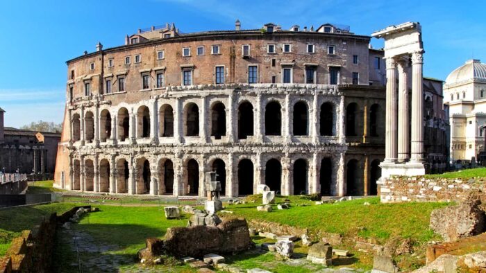 theatre marcellus trastevere jewish ghetto rome walking tour virtual reality tours ancient and recent